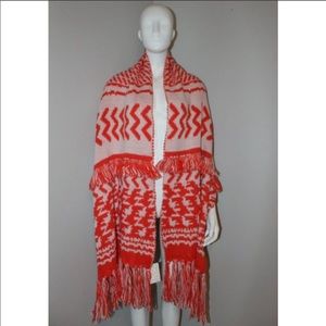 Free People Mile High Blanket Scarf Fringe Boho